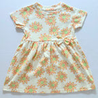 Golden Petals Cotton Frock