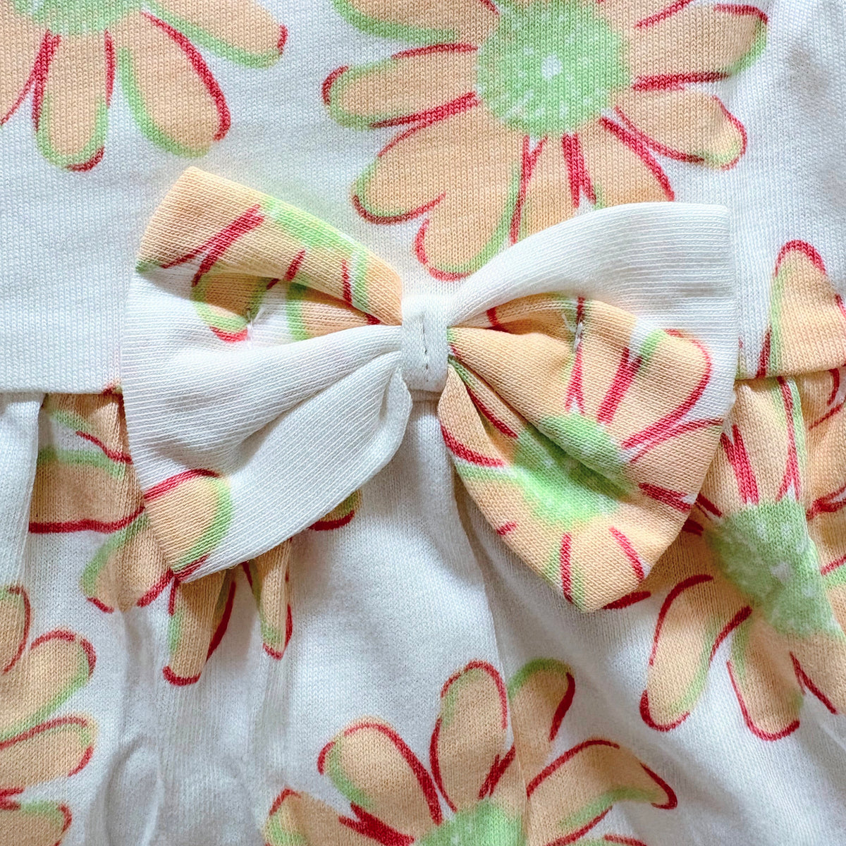 Golden Petals Cotton Frock