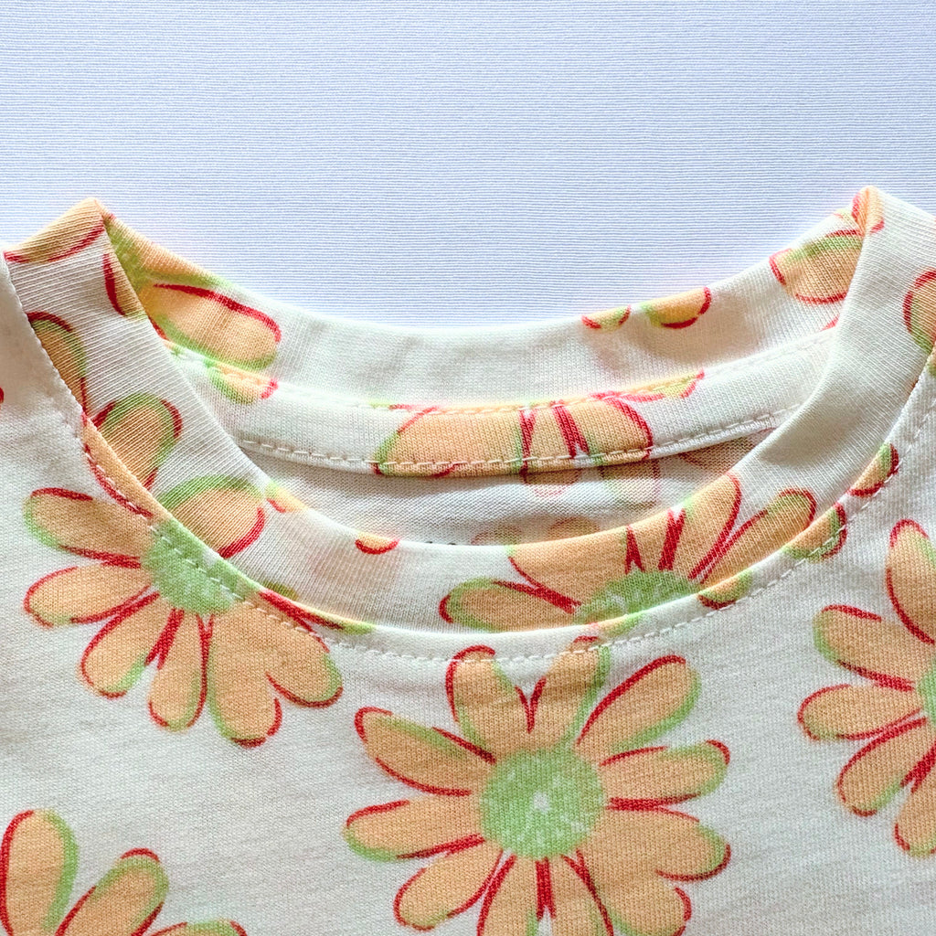 Golden Petals Cotton Frock