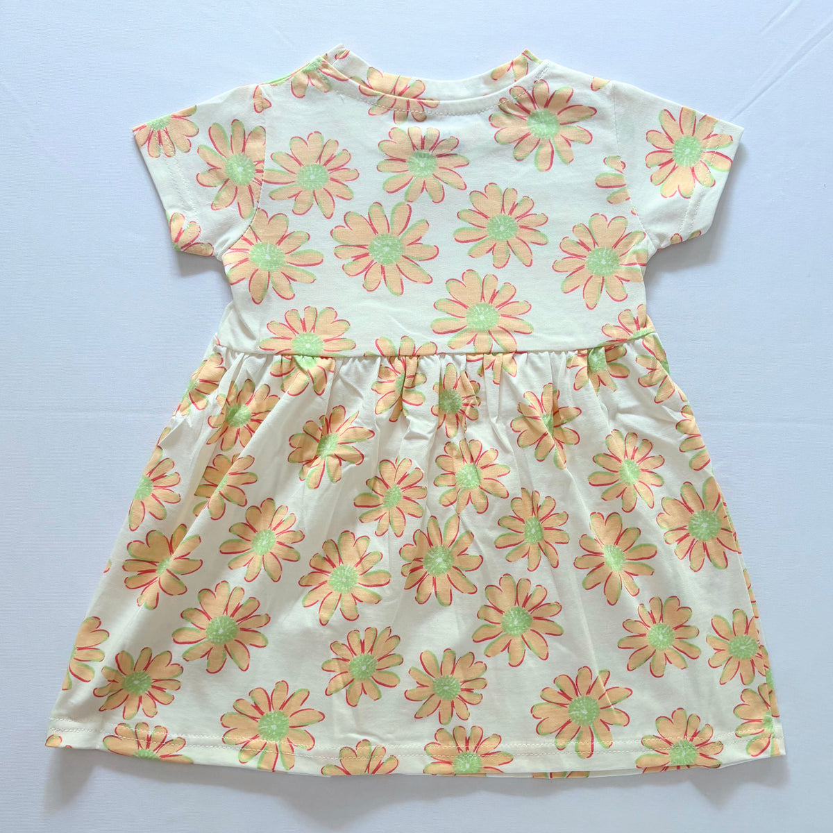 Golden Petals Cotton Frock