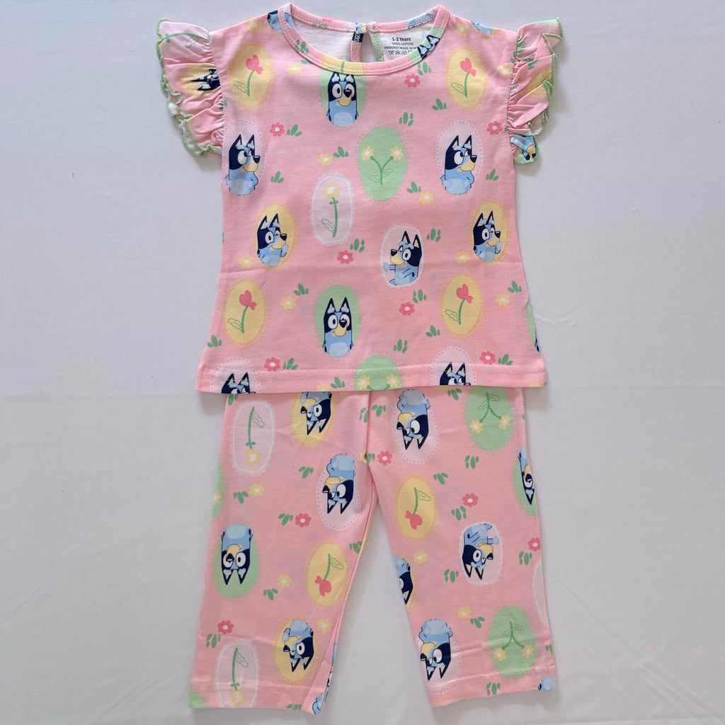 Pink Paws Cotton Pyjama Set