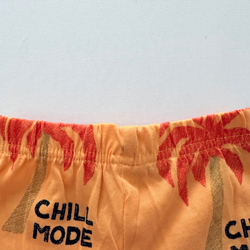 Close-up of the elastic waistband on the Palm Paradise Cotton Shorts.