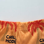 Close-up of the elastic waistband on the Palm Paradise Cotton Shorts.