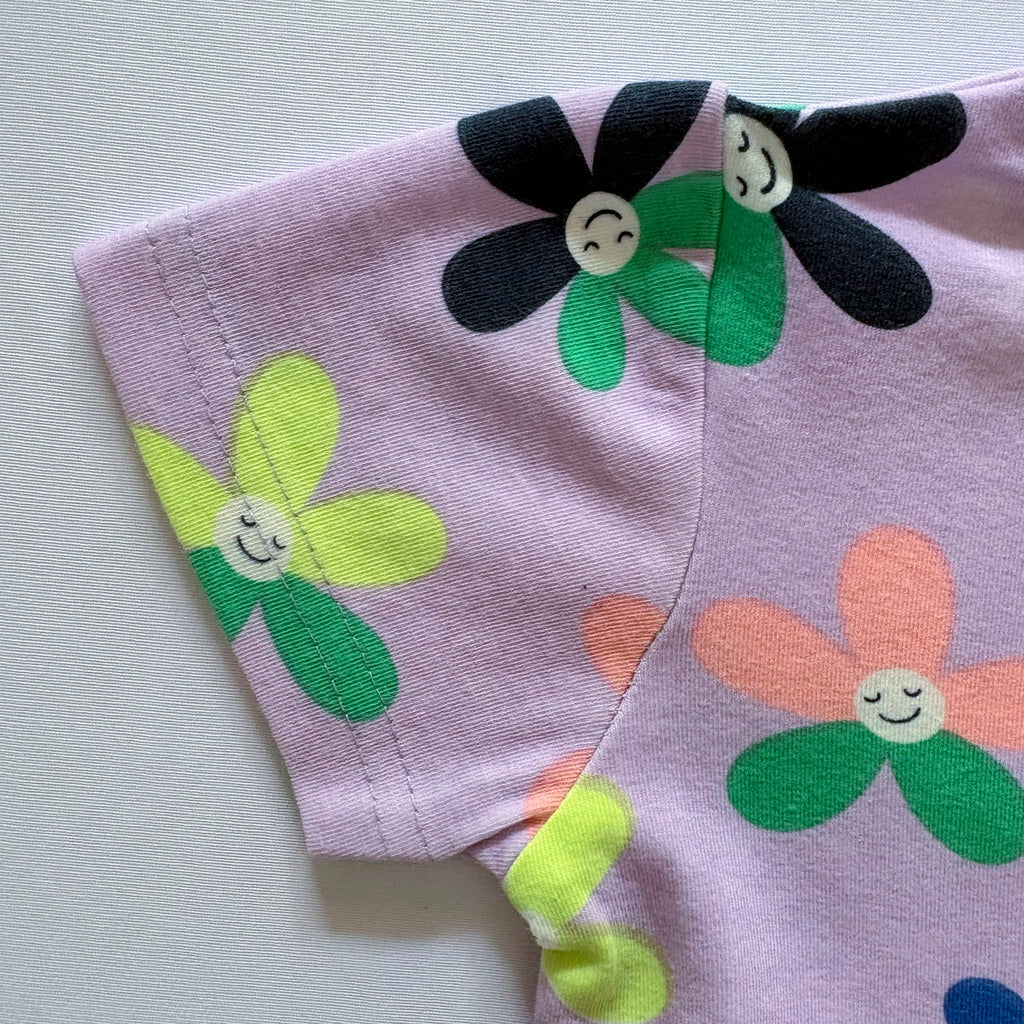 Close-up of the Sleeve on the Smiley Blooms Cotton Frock.